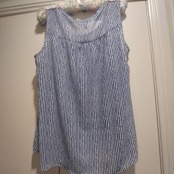 Emerson size 14 light weight polyester tank top with cotton trim. - Picture 2 of 4